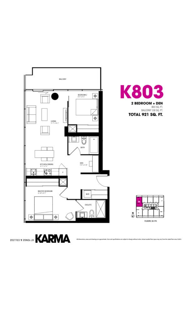 karmacondo2bdrm1denfloorplan The Condo Lounge